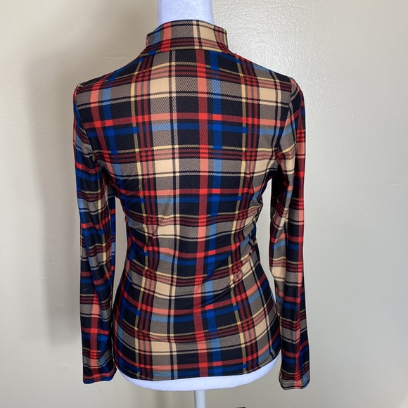 Plaid Shirt with mock neck - Picture 2 of 4